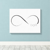 無限ハート記号 キャンバスプリント (インサイチュ (ウッドフロア))