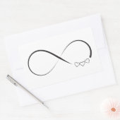 無限ハート記号 長方形シール (封筒)