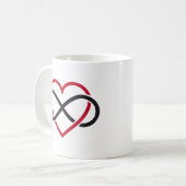 無限ハート、終ることがない愛 コーヒーマグカップ (正面左)