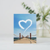 無限パスのハート型クラウド ポストカード (スタンド正面)