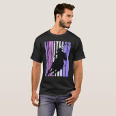 無限パープル女性のカーボーイハットカウガールズロデオウェスト Tシャツ (正面フル)