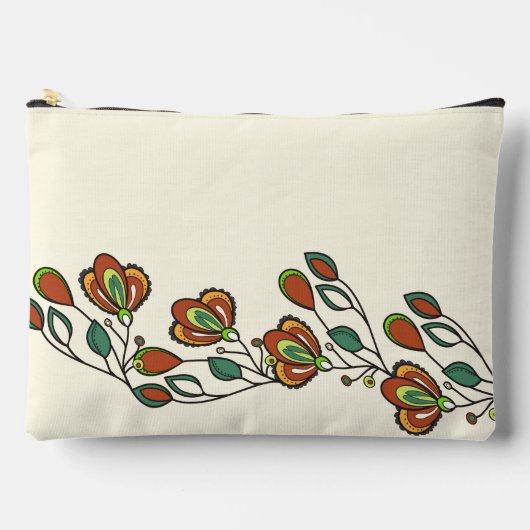 無限ピンクの花のパターンエレガント毎日 アクセサリーポーチ (正面)