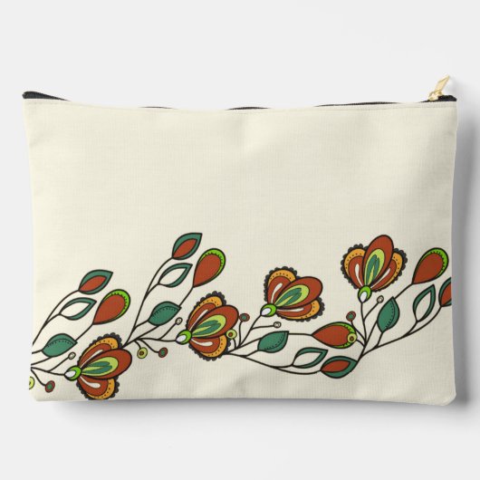 無限ピンクの花のパターンエレガント毎日 アクセサリーポーチ (裏面)