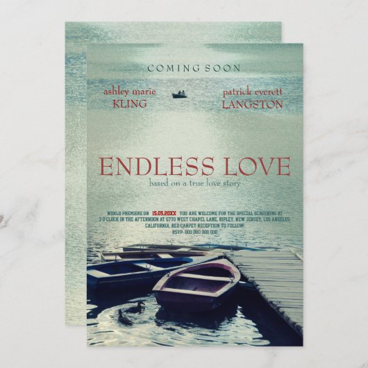 無限ラブポスタームービースタイル 招待状 (正面/裏面)