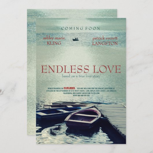 無限ラブポスタームービースタイル 招待状 (正面/裏面)