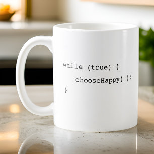 無限ループおもしろい選択Happy Programmer コーヒーマグカップ