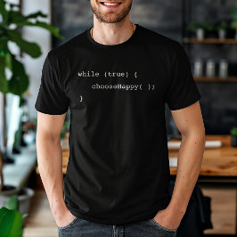 無限ループおもしろい選択Happy Programmer Tシャツ