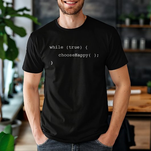 無限ループおもしろい選択Happy Programmer Tシャツ