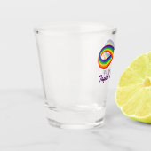 無限レインボーラブシンボルカスタムゲイプライド ショットグラス (左)