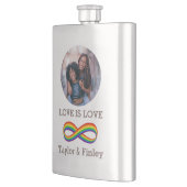 無限レインボーラブシンボルカスタムゲイプライド フラスク (左)