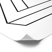 無限三角形の幾何学的な光学錯覚 ポスター (角)