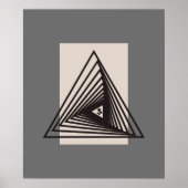 無限三角形ミニマル ポスター (正面)