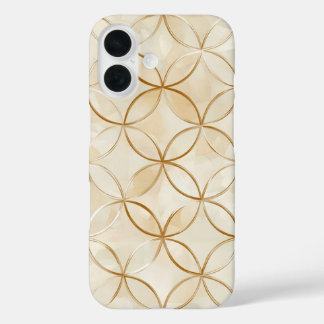 無限円グリッド iPhone 16ケース
