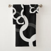 無限円ブラック/ホワイト – バスタオルセット (インサイチュ)