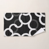 無限円ブラック/ホワイト – バスタオルセット (ハンドタオル)