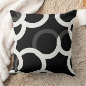 無限円（黒/白）|装飾用クッション クッション (ブランケット)