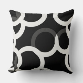 無限円（黒/白）|装飾用クッション クッション