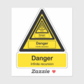 無限再帰警告標識 シール (シート)