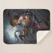 無限危機ガスライトキャットウーマンイラストレーション シェルパブランケット (正面(横))