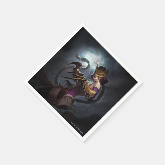 無限危機ガスライトキャットウーマンイラストレーション スタンダードカクテルナプキン (角)