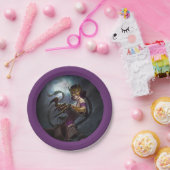 無限危機ガスライトキャットウーマンイラストレーション ペーパープレート (パーティー)