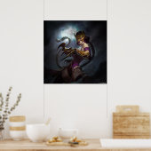 無限危機ガスライトキャットウーマンイラストレーション ポスター (キッチン)