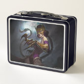 無限危機ガスライトキャットウーマンイラストレーション メタルランチボックス (裏面)