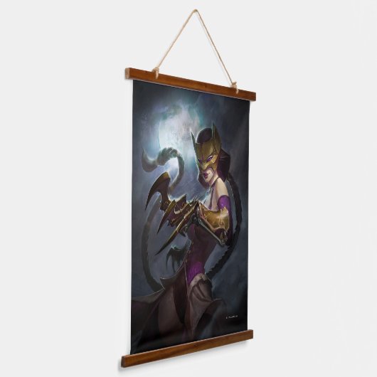 無限危機ガスライトキャットウーマンイラストレーション 吊り下げ型タペストリー (傾斜あり)