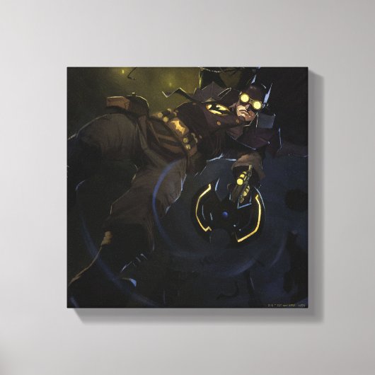 無限危機ガスライトバットマンイラストレーション キャンバスプリント (正面)