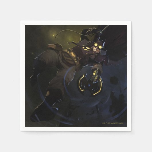 無限危機ガスライトバットマンイラストレーション スタンダードカクテルナプキン (正面)