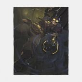 無限危機ガスライトバットマンイラストレーション フリースブランケット (正面)