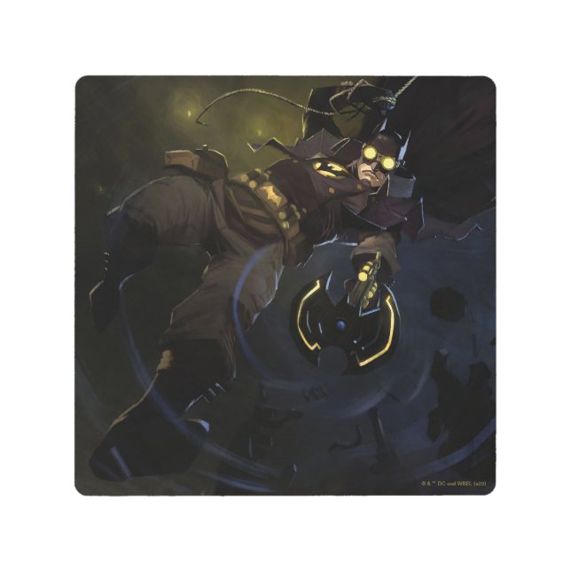 無限危機ガスライトバットマンイラストレーション メタルプリント (正面)