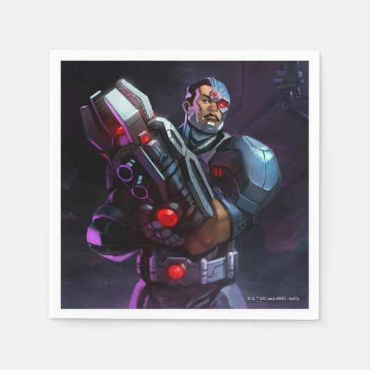 無限危機サイボーグイラストレーション スタンダードカクテルナプキン (正面)