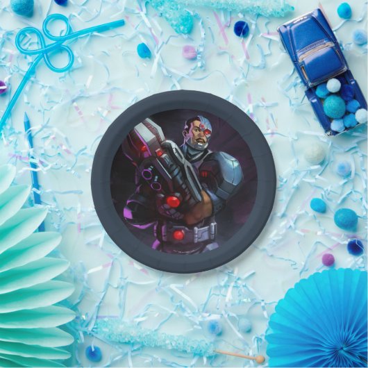 無限危機サイボーグイラストレーション ペーパープレート (パーティー)