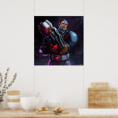 無限危機サイボーグイラストレーション ポスター (キッチン)