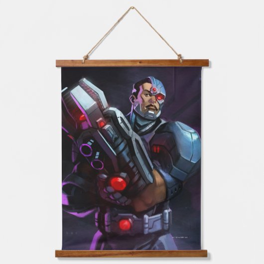 無限危機サイボーグイラストレーション 吊り下げ型タペストリー (正面)