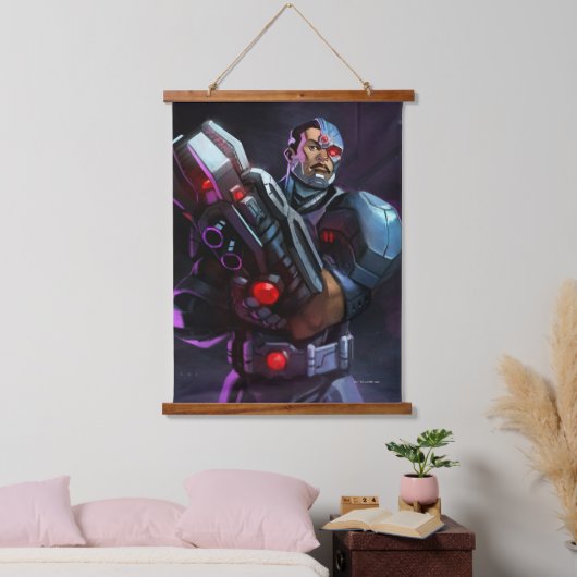 無限危機サイボーグイラストレーション 吊り下げ型タペストリー (寝室)
