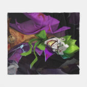 無限危機ジョーカーイラストレーション フリースブランケット (正面(横))