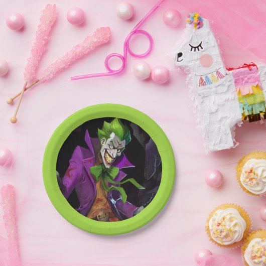 無限危機ジョーカーイラストレーション ペーパープレート (パーティー)