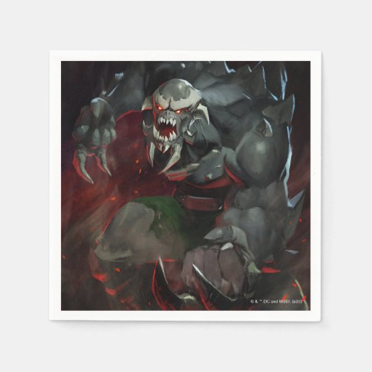 無限危機ドゥームズデイイラストレーション スタンダードカクテルナプキン (正面)