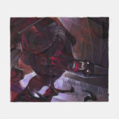 無限危機ヴァンパイアバットマンイラストレーション フリースブランケット (正面(横))