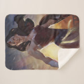 無限危機疑問に思女イラストレーション シェルパブランケット (正面(横))