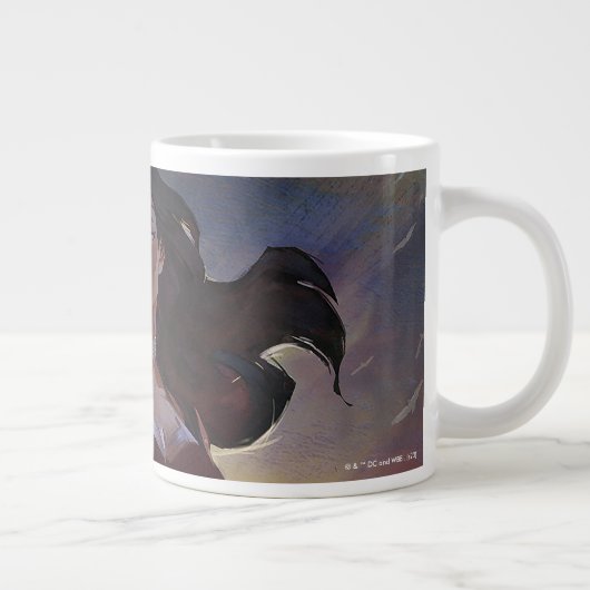 無限危機疑問に思女イラストレーション ジャンボコーヒーマグカップ (右)