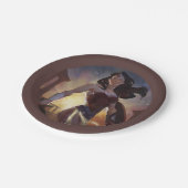 無限危機疑問に思女イラストレーション ペーパープレート (アングル)