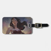 無限危機疑問に思女イラストレーション ラゲッジタグ (正面横)