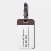 無限危機疑問に思女イラストレーション ラゲッジタグ (裏面縦)