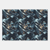 無限反射： 3D鏡ワールドデザイン ラッピングペーパーシート (正面)