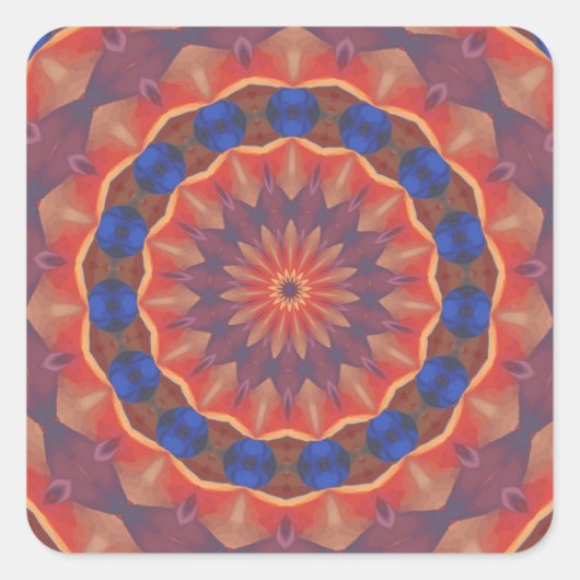 無限多様性の曼荼羅 スクエアシール (正面)