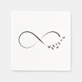 無限大のツバメ記号 スタンダードカクテルナプキン (正面)