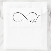 無限大のツバメ記号 長方形シール (バッグ)